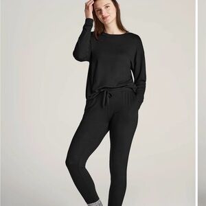 American Tall L/XT Black Joggers